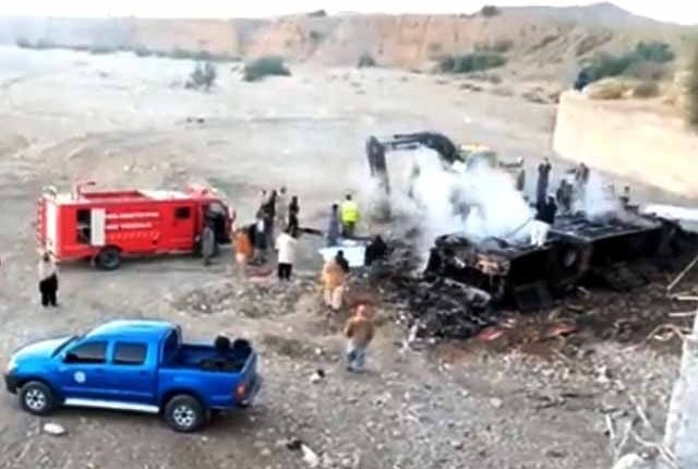 حب میں مسافر بس کھائی میں گرنے سے 41 افراد جاں بحق